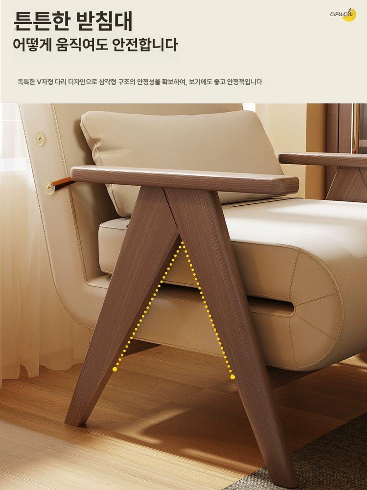 공간활용 접이식소파베드 조절 패브릭 베드 소파베드 거실용 침대 원룸 등받이 다기능 싱글 - 상세 이미지 3