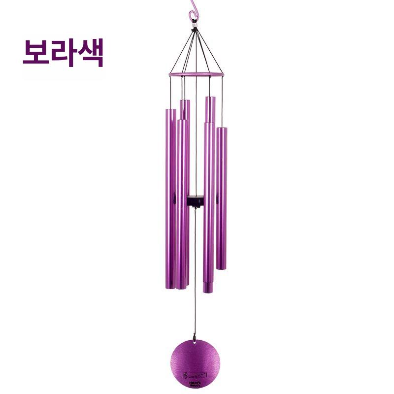 나무 풍경소리 현관 인테리어 장식품 도어벨 바람 소품 오르골 로즈골드 문종 - 상세 이미지 4