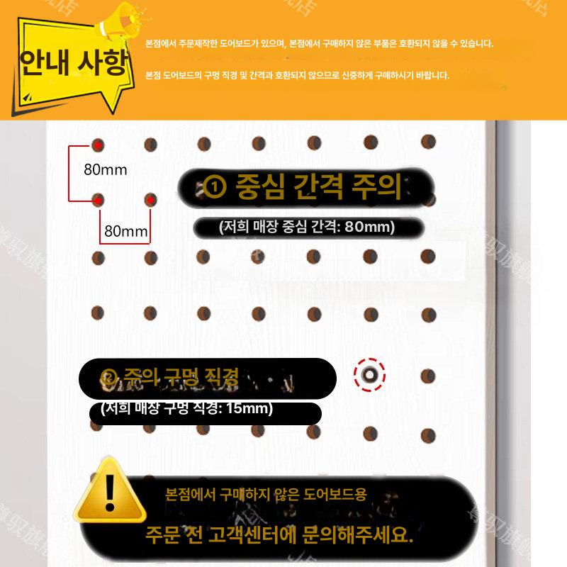 페그보드 거치대 타공판 보관 천공 개 패널 철제 문짝 차고 스탠드 클립 랙 벽 공구 - 상세 이미지 3
