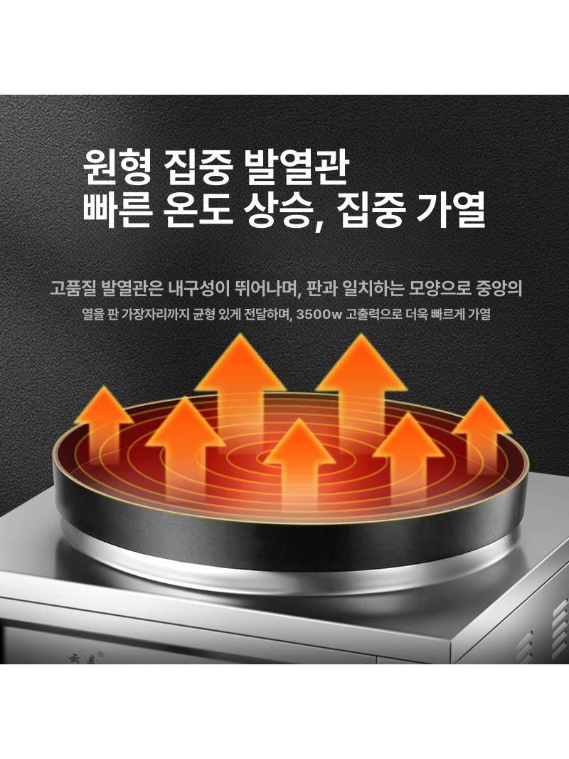 대형 전기그릴 만두찌는철판 전기구이기 기계 그리들 철판구이 부침 불판 - 상세 이미지 3