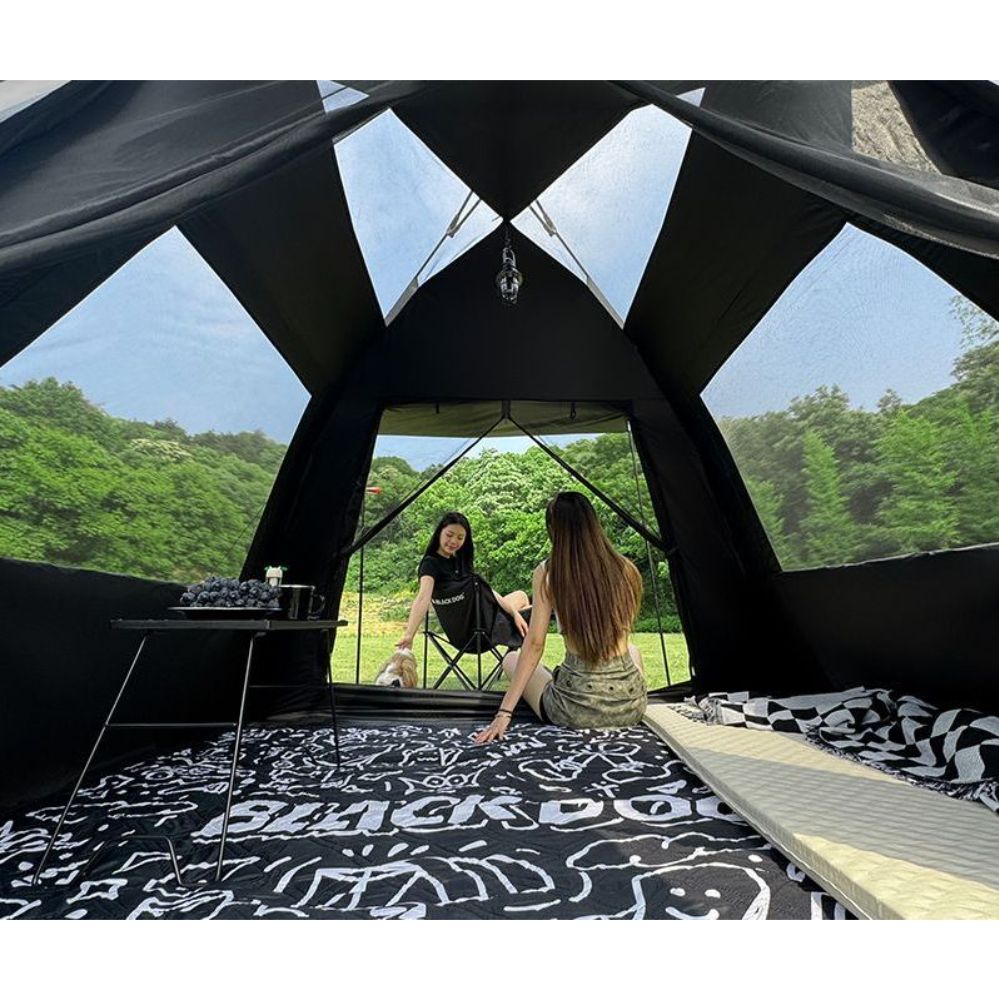 그늘막텐트 팝업 접이식 야외천막 투인원 캐노피텐트 블랙코팅 캐노피천막 대형 방수 행사용 이미지 6