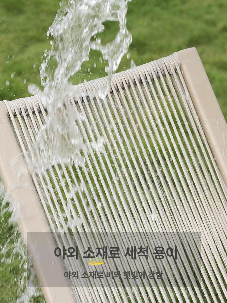 접이식 야외라탄의자 야외용 베란다 등받이 비치 의자 야외 수영장 리클라이너 호텔 등나무 - 상세 이미지 5