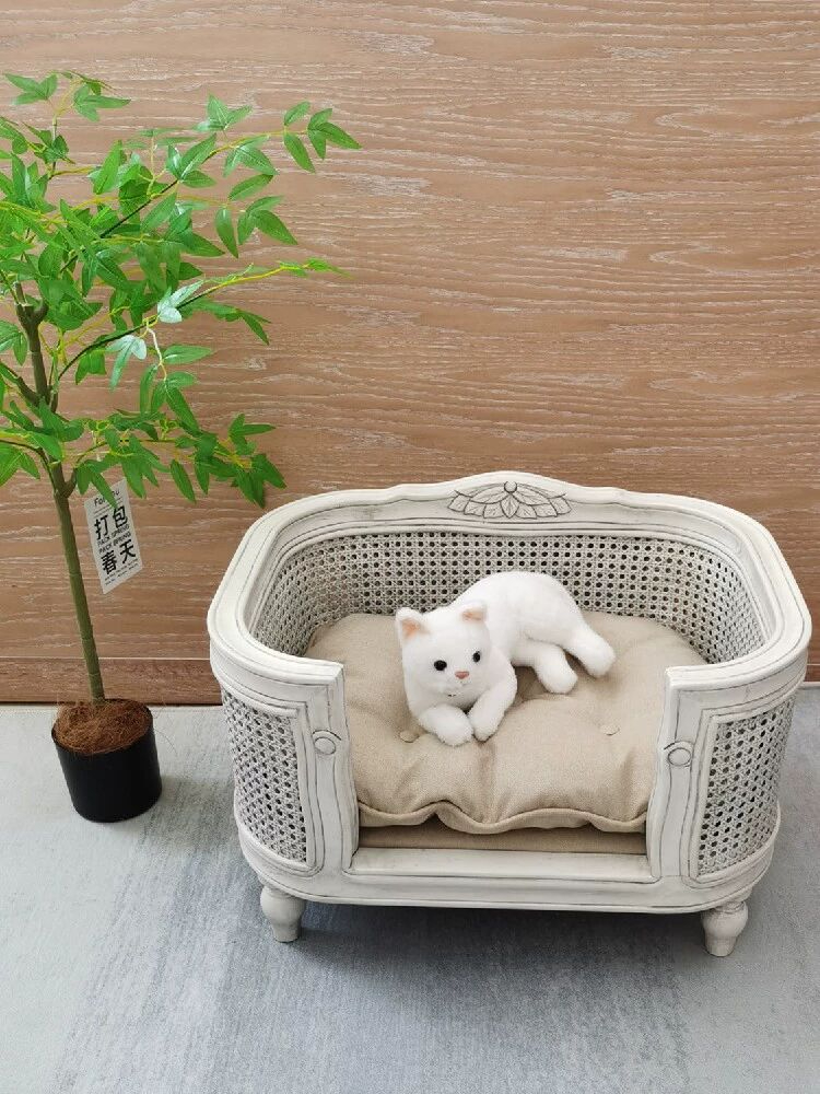 패브릭 강아지침대 반려동물 반려견 쿠션 개해먹 고양이해먹 대형견용 강아지원목침대 - 상세 이미지 3