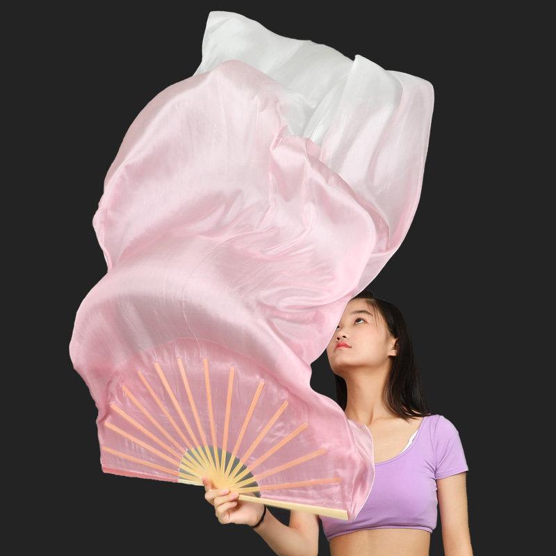 그라데이션 너슬부채 실크 소품 춤사위 펜베일 팬베일 전통무용 부채춤 무용부채 - 상품 이미지
