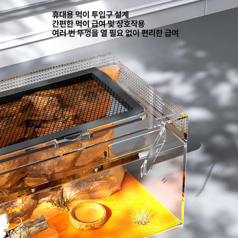 대형 사육장 투명 아크릴 파충류 도마뱀 개미사육장 개미집 햄스터 놀이터 아크릴케이지 - 상세 이미지 2