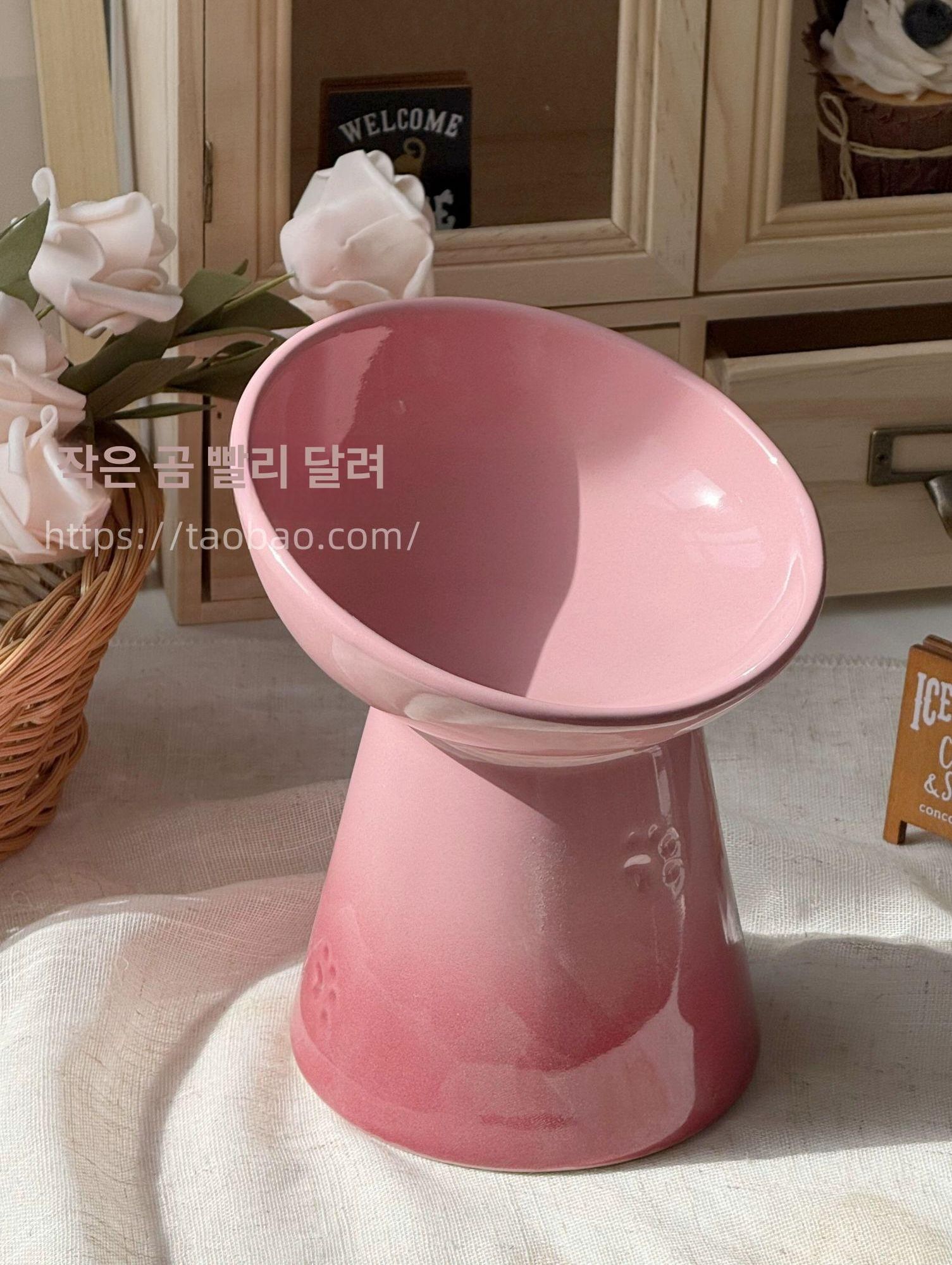 하이스탠드 강아지식기 도자기 펫볼 고양이 반려견 그릇 경사 펫보울 반려묘 급식기 - 상세 이미지 2