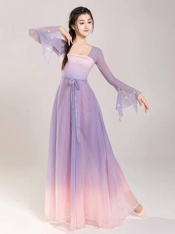 무용 풀치마 무용복 현대 연습복 워십복 의상 한복 입시용 입시복 연영과 롱스커트 댄스 - 상품 이미지