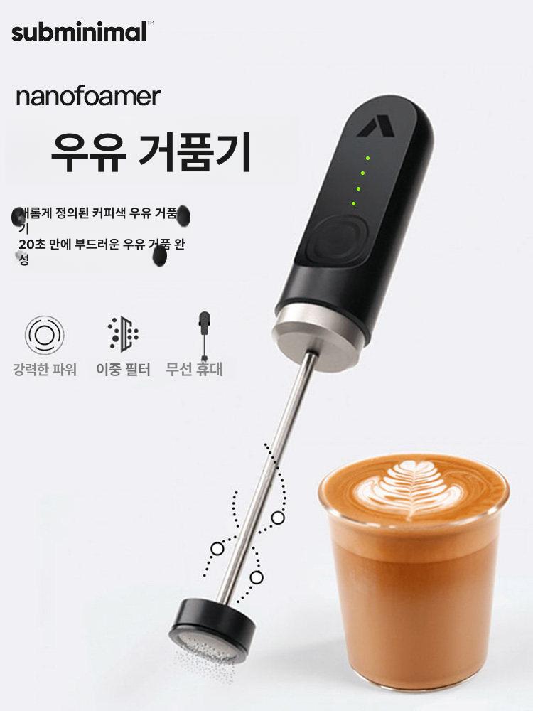 핸드믹서 무선전동거품기 우유거품기 홈카페 전동휘핑기 전지판 폼 머랭기 밀크 베이킹 달걀 - 상세 이미지 2