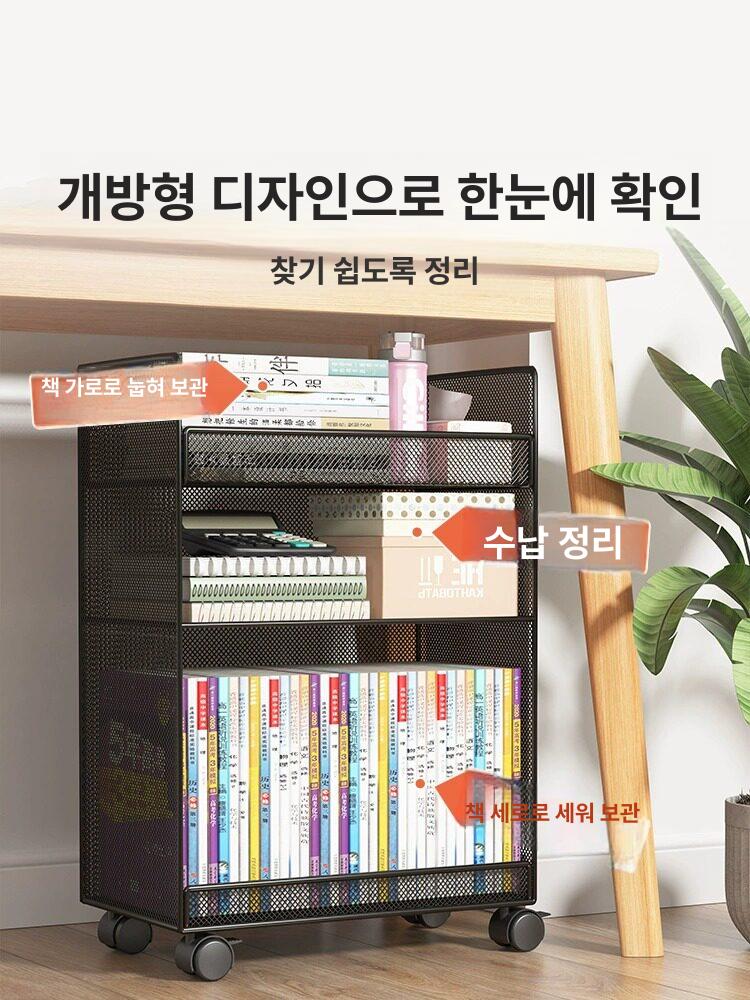 책상 철제수납장 사무실 데스크 캐비닛 파일 보관 서류함 정리함 바퀴 잠금서랍장 - 상세 이미지 3