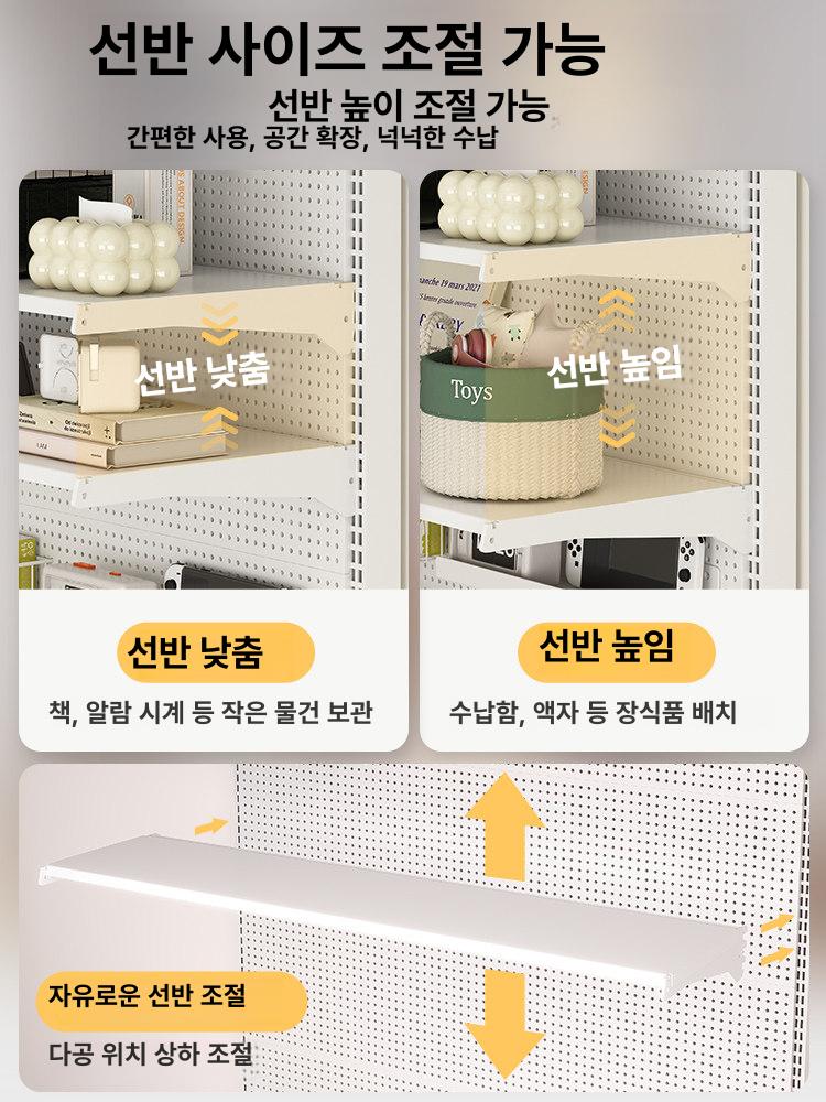 타공판 선반 스탠드 진열대 디스플레이 타공 매대 타공보드 철제 스텐 수납 이동식 공구 - 상세 이미지 2