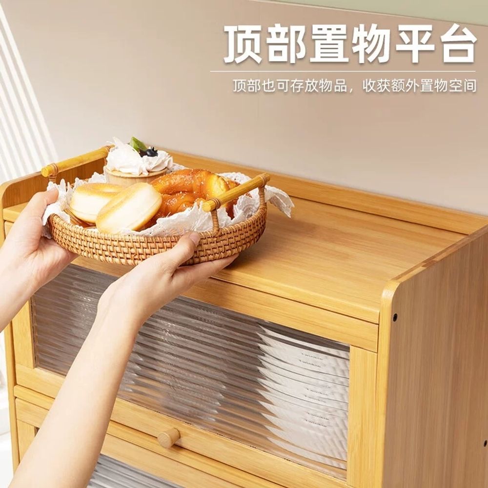 원목 미니찬장 빈티지 주방 미닫이 수납장 선반 엔틱그릇장 컵보드 쇼케이스 인테리어 - 상세 이미지 4