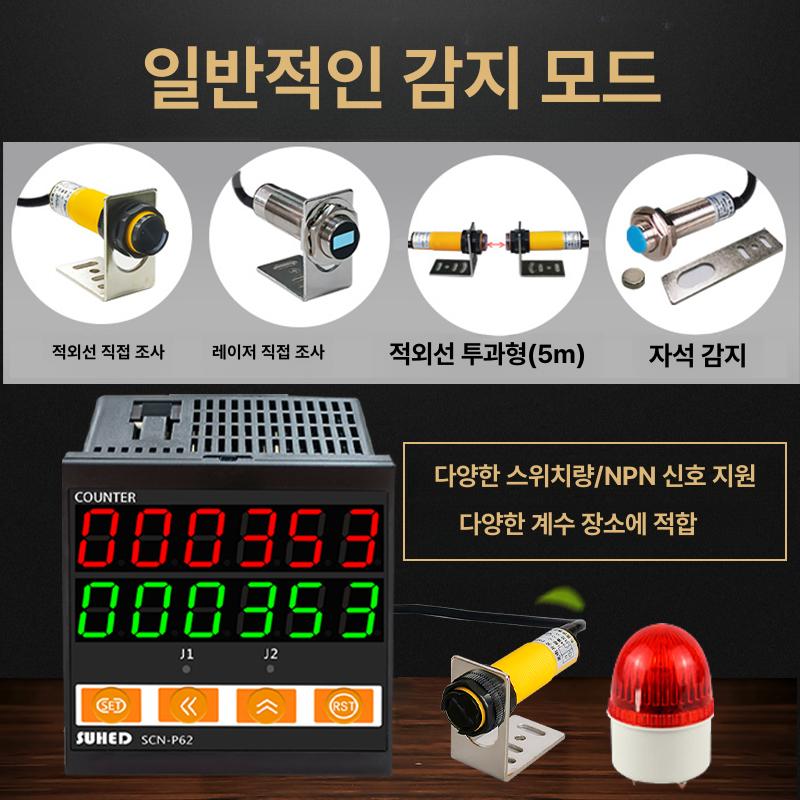 디지털 카운터기 산업용 측정기 수량 계수기 감지 디스플레이 카운팅 표시기 정밀 - 상세 이미지 2
