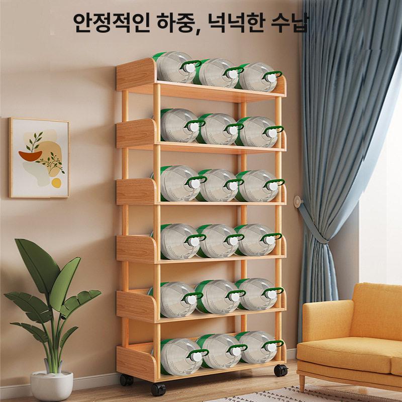 정리함 원목북카트 북트롤리 이동형 이동식책장 웨건 서점 서재 틈새 - 상세 이미지 3
