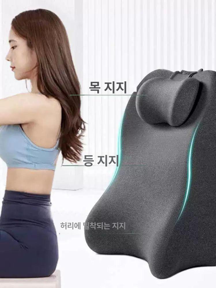 엎드리는쿠션 베개 삼각 턱받침 보호 엎드리는베개 받침 스트레칭 침대 등쿠션 다크그레이 - 상세 이미지 4