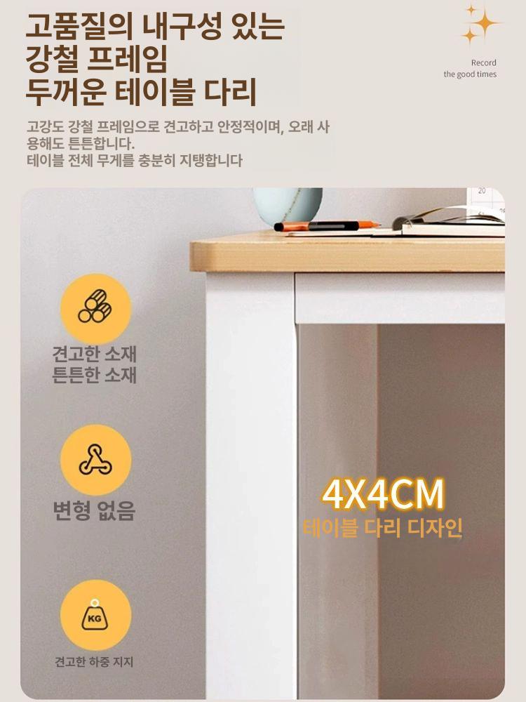 폭좁은 책상 사이드 노트북 좁고 거실 창가 선반 보조 슬림한 카페 바퀴달린 기숙사 - 상세 이미지 4