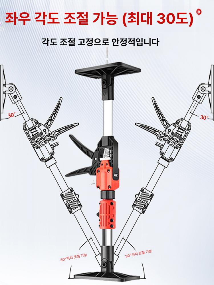 하중 선반지지대 높이조절 기둥 지지봉 브라켓 받침대 상하완전고정 댐핑 벽선반 - 상세 이미지 4
