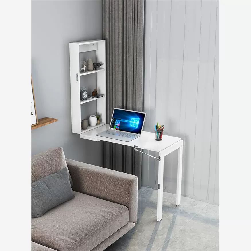 벽걸이 식탁 접이식 원룸 테이블 선반 데스크 벽테이블 인테리어 가정용 확장 폴딩 접는 - 상세 이미지 2