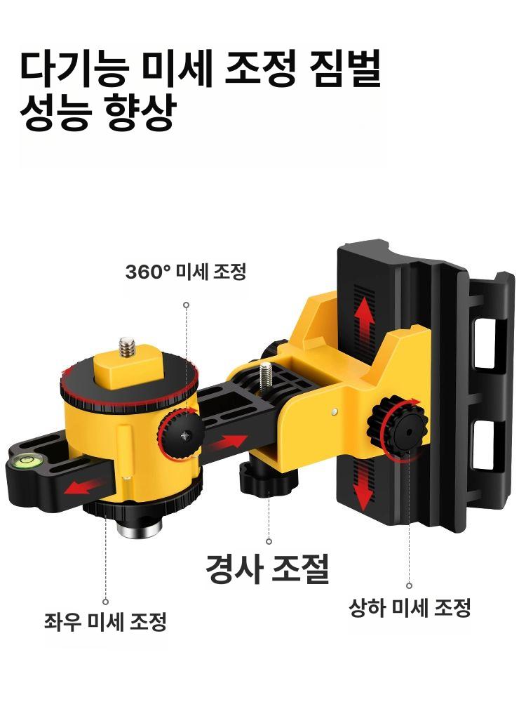 레이저 레벨기 수평계 텔레스코픽 스탠드 막대 수평기 폴 삼각대 라인 적외선 조절 - 상세 이미지 4