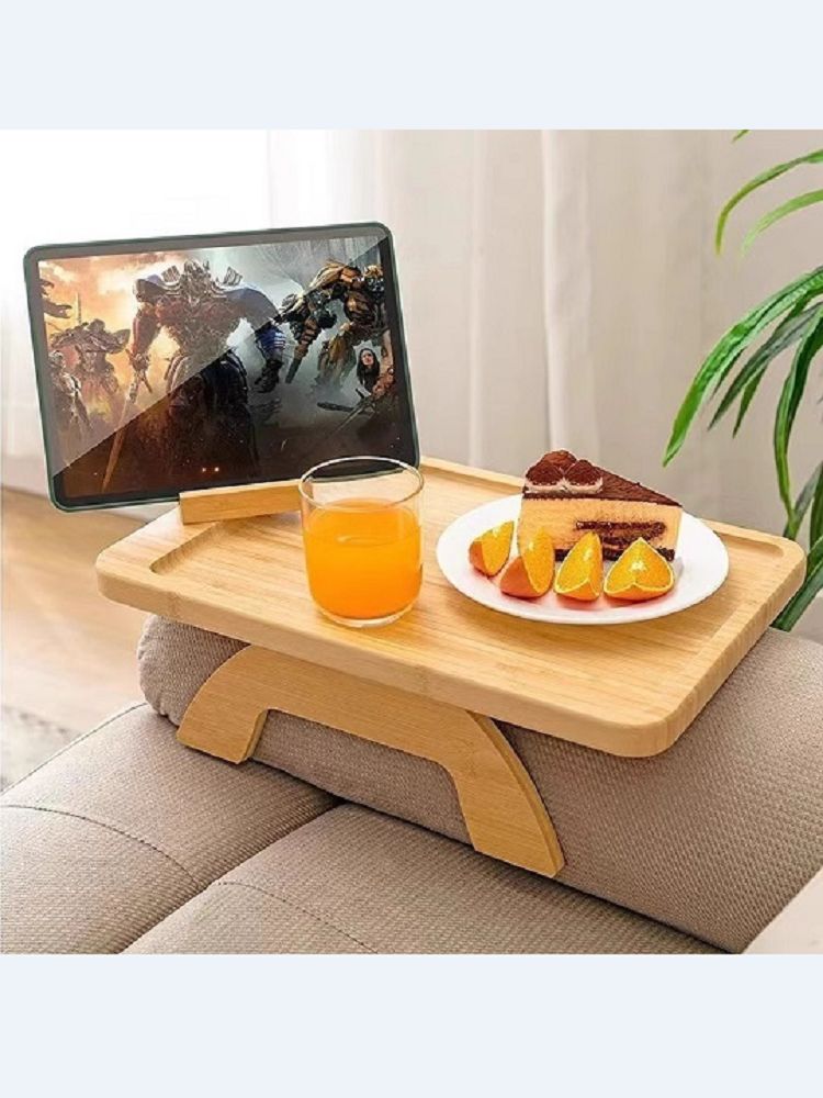 소파 팔걸이 사각형 스마트폰 리모컨 거치대 있는 포켓 접이식 쇼파 리클라이너 의자 테이블 - 상세 이미지 2