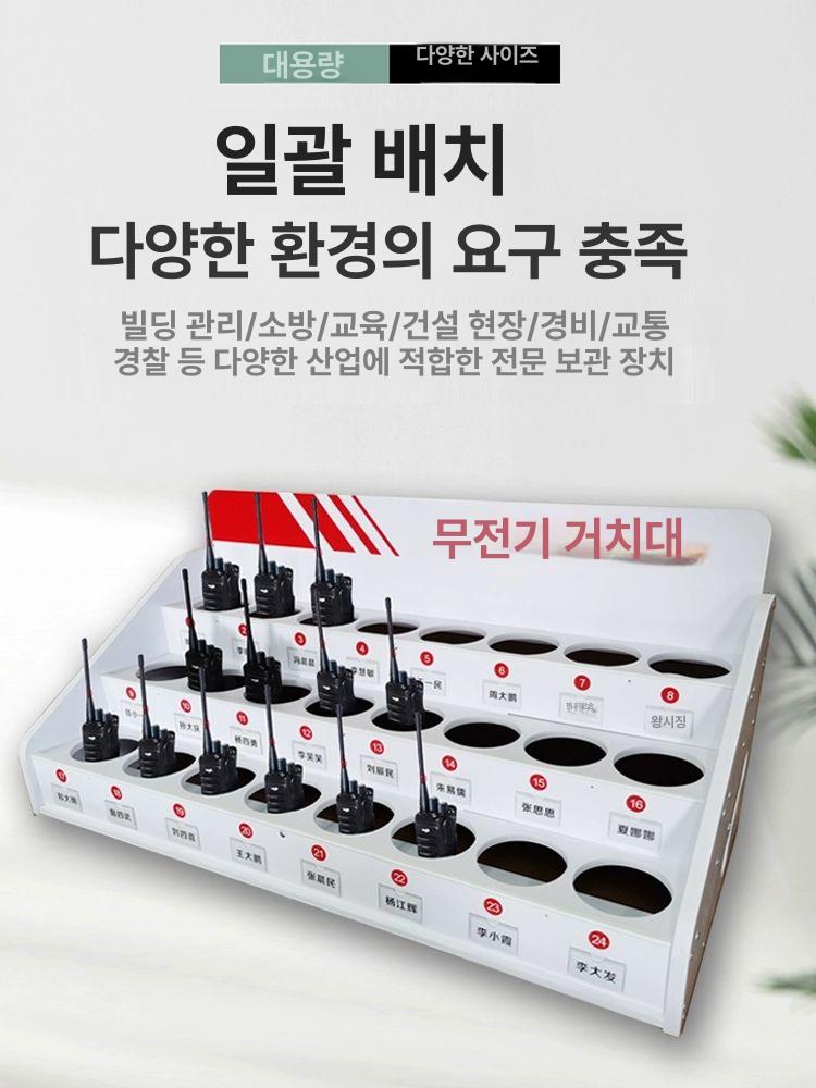 벽걸이형 무전기거치대 홀더 다용도 병원용 수납함 보안 정리함 브래킷 경비실 양방향 - 상세 이미지 5