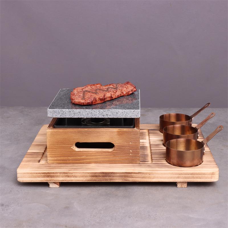 화강암 돌판 사각 주철 일본식 플레이트 미니화로 캠핑용 미니불판 코팅 개인 스톤 - 상세 이미지 5