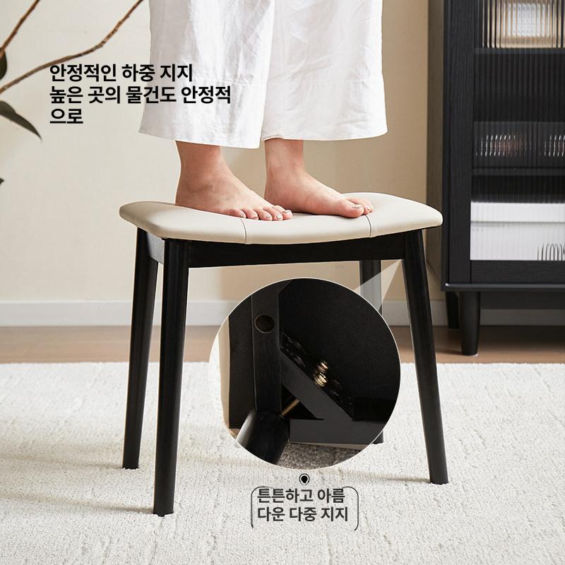 현관 원목스툴 업소용 좌석 체어 가정용 간이 클래식 다용도 나무의자 레스토랑 - 상세 이미지 4
