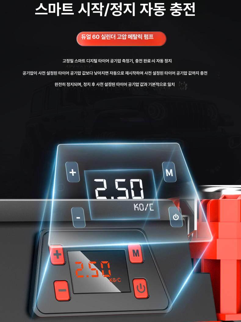 트럭 공기압 주입기 자동차 컴프레샤 게이지 고압 표준 팽창기 자동 대포 충전 대형트럭 - 상세 이미지 2