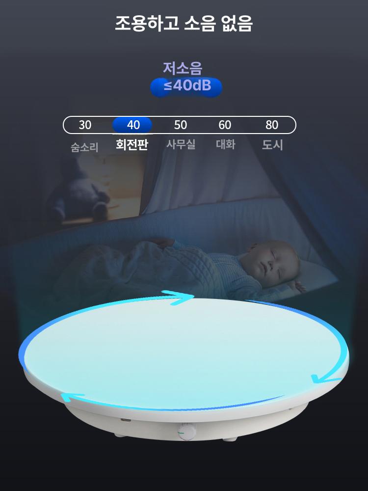전시용 턴테이블 대형 광고 매장 스튜디오 거치대 촬영용 전시대 진열 자동회전판 - 상세 이미지 4