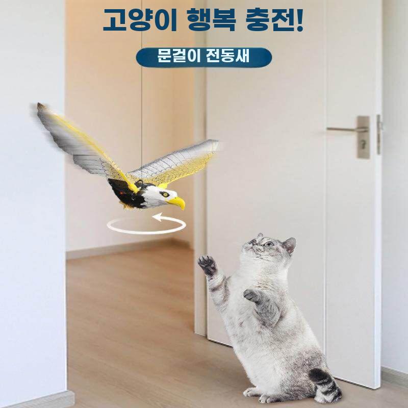 고양이 사냥놀이 장난감 캣 새장난감 전동 날아다니는 새 독수리 무음 - 상세 이미지 2
