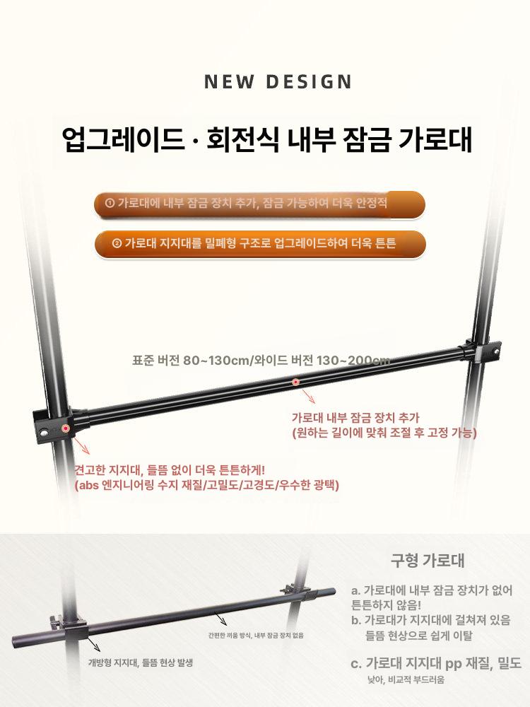 풀다운 옷걸이 리프팅 의류 조절 개폐식 이중 높이조절식 꺼내는 싱글 리프트 행거 붙박이장 이미지 6