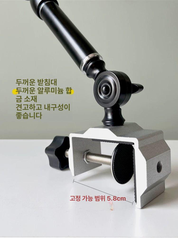 클립형 빔프로젝터거치대 자바라 침대용 브라켓 홀더 신축형 무펀치 지지대 받침대 - 상세 이미지 3