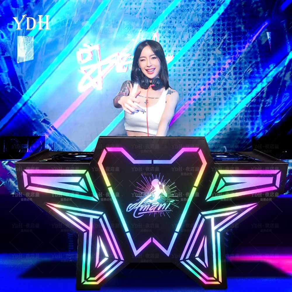 DJ 테이블 클럽 뮤직 장비 랙 지지대 공연대 믹싱 무대 스탠드 테두리 스테이션 - 상세 이미지 3