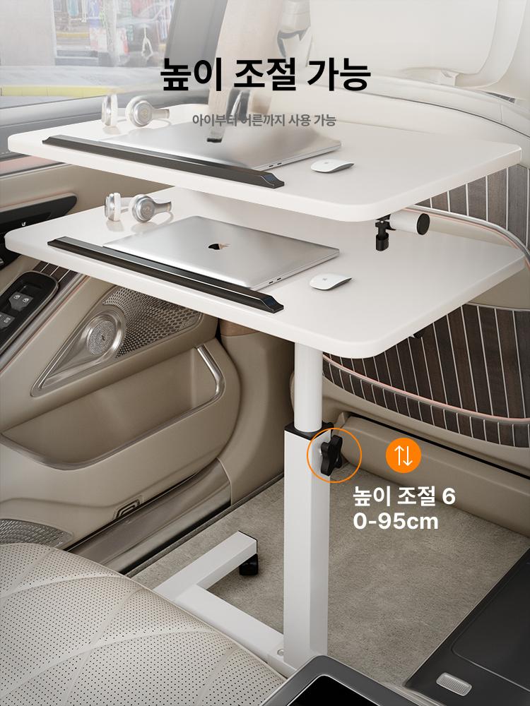 카니발 뒷좌석테이블 굵은 트레이 메이플 자동차 테이블탑 차량용 탁자 뒷줄 식사 - 상세 이미지 2