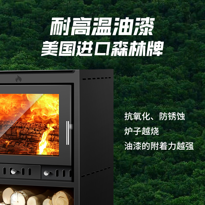 가정용벽난로 화목난로 나무 아파트 전원주택 장식 주물난로 난방 캠핑 불멍 실내 - 상세 이미지 3