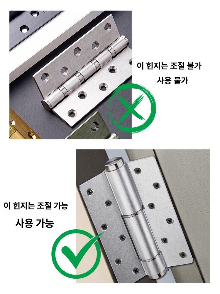 문짝 경첩 힌지 조정공구 도어 수리 조절 스테인리스 화장실 부속품 교체 - 상세 이미지 2