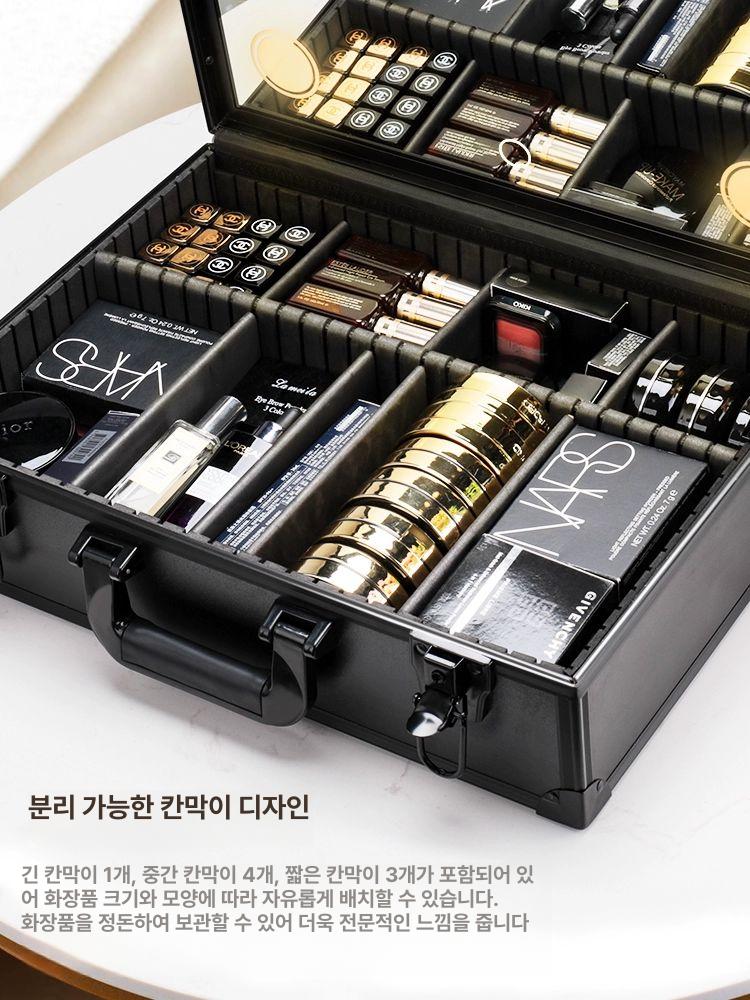 조명 메이크업박스 이동식 미용 화장품 수납함 메이크업 전문가 화장 뷰티 가방 화장대 - 상세 이미지 5