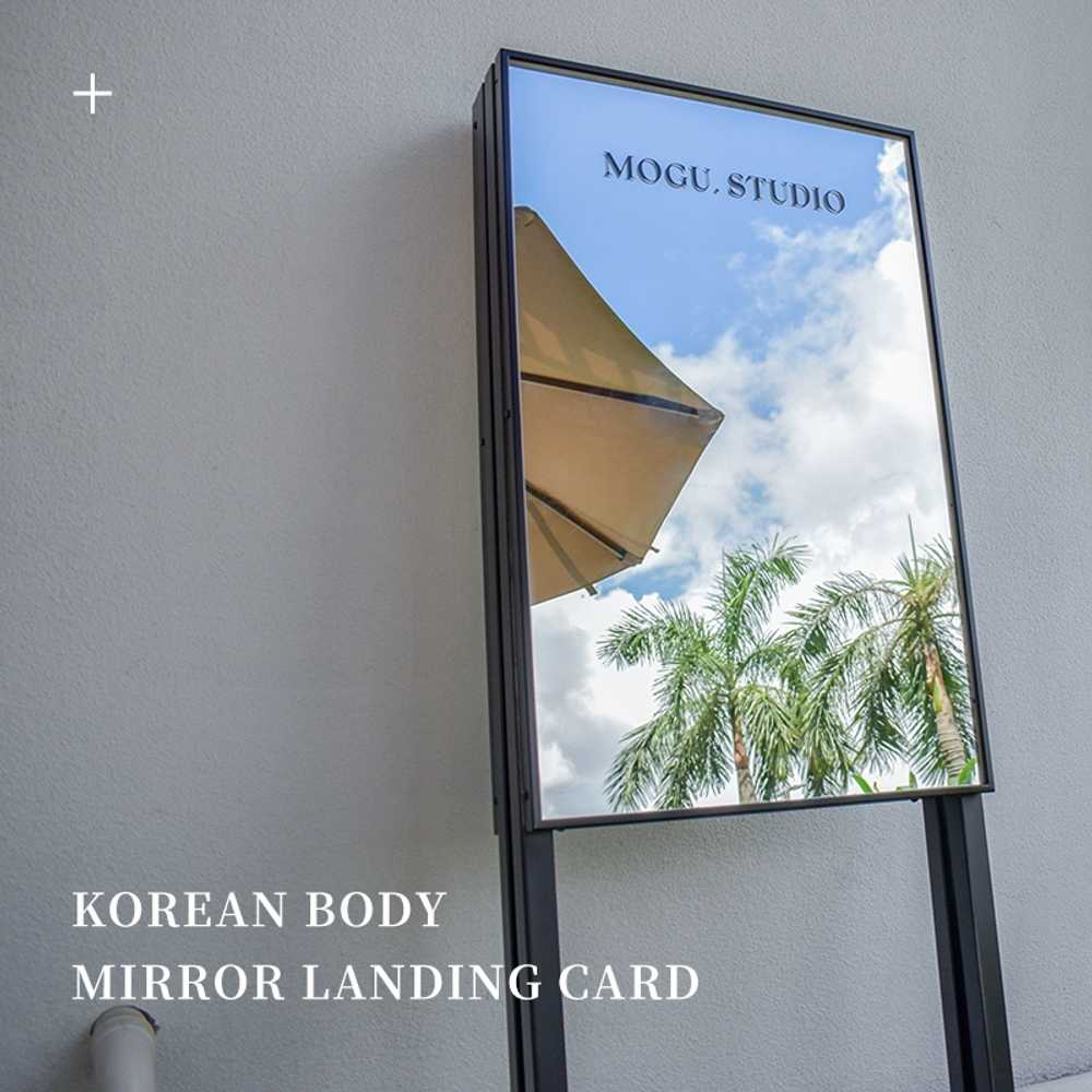 맞춤제작 거울 안내판 미니 거치대 배너 페트 식당 카페입간판 스탠드 광고판 꽃집 - 상세 이미지 3