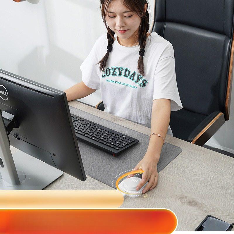열선 온열데스크매트 키보드 컴퓨터 사무용 발열 히팅매트 사무실 방한용품 따뜻한 - 상세 이미지 4