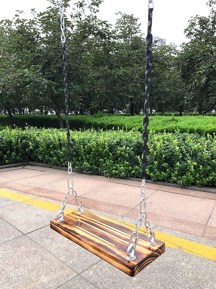 나무 그네안장 어린이 실외 마당 그네 놀이터 기구 실내 - 상품 이미지