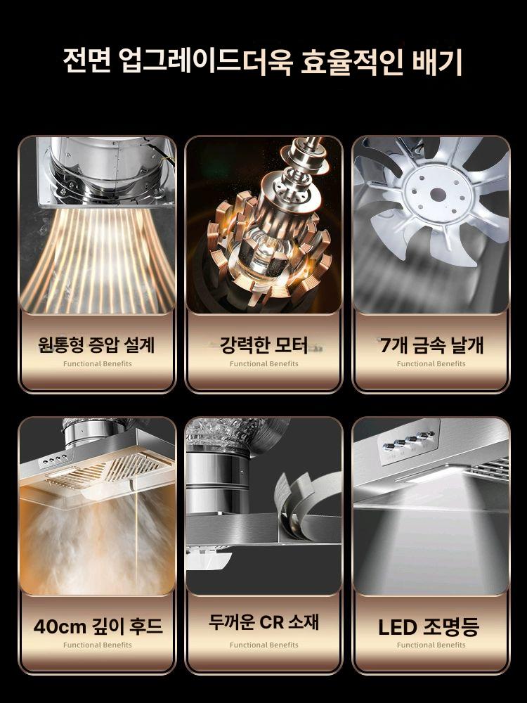 업소용 주방 천장형 식당 호텔 배기구 환풍기 식당용 후황 연기 레인지 닥트 음식점 대형 - 상세 이미지 3