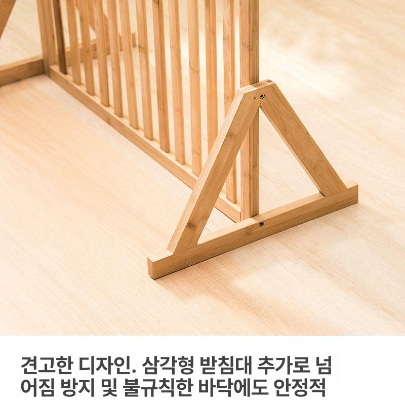 이동식 현관 대나무파티션 사무실 병풍 칸막이 가림막 높이 가벽 인테리어 카페 바퀴 - 상세 이미지 4