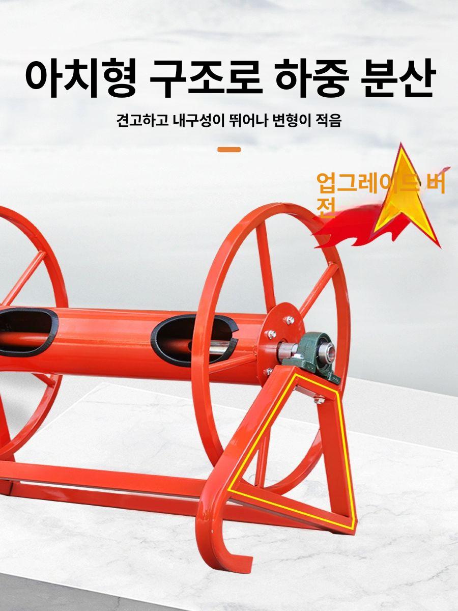 수납 농약살포호스 수동 분무 파이프 권취기 농업용 걸이대 정리 농약호스릴 원예 - 상세 이미지 3