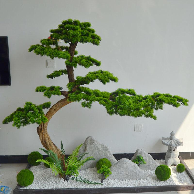 호텔 분재 인테리어 인조소나무 모형 높이 화분 장식용 가짜식물 시뮬레이션 인공 - 상세 이미지 4