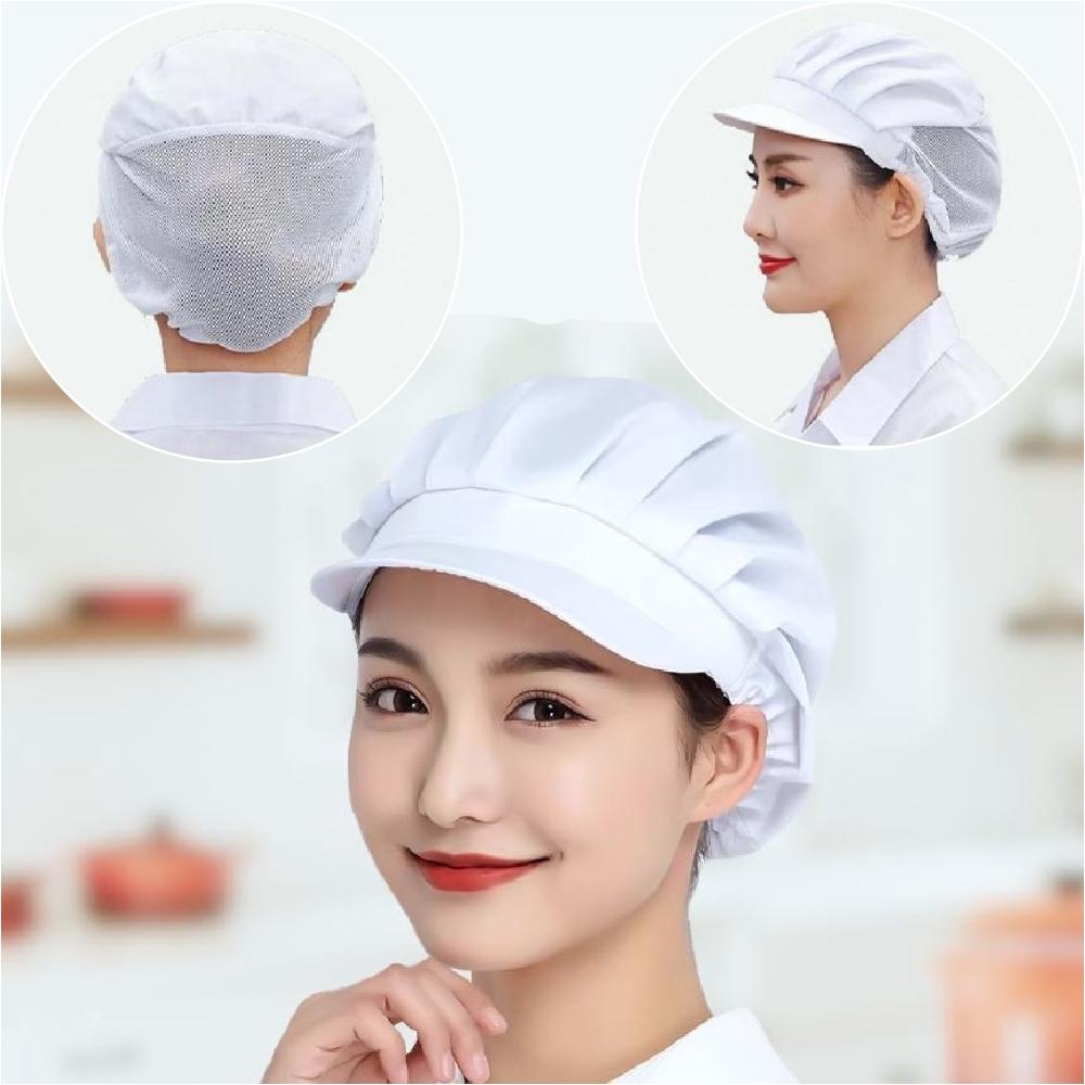 위생모자 위생모 메쉬 식당 주방 공장 천모자 연구실 급식 로고제작 단체주문 반망사 - 상품 이미지