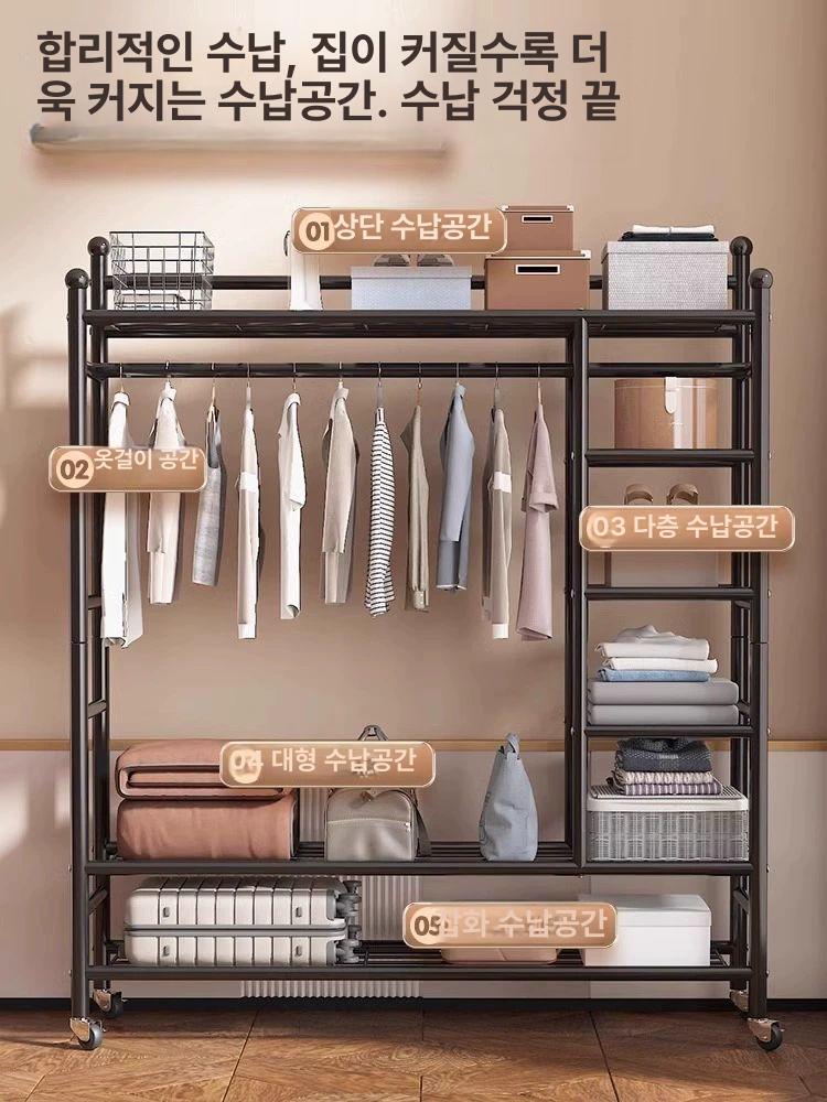 드레스룸 행거 북유럽 디스플레이 옷가게 기본 튼튼한 옷걸이 블랙 진열대 매장 의류 - 상세 이미지 3