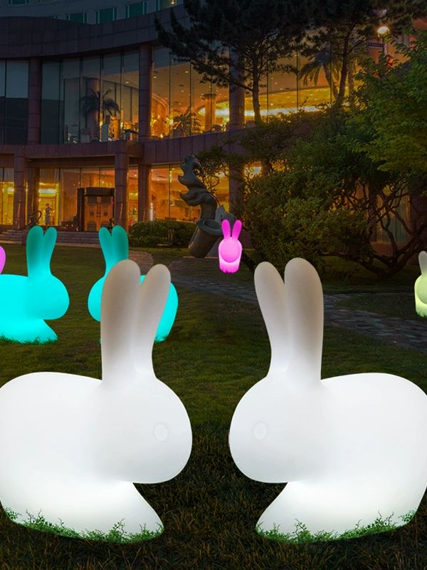 LED 토끼의자 카페 장식 태양광 램프 사이즈 달토끼 소품 광효율 야간조명 와트 - 상세 이미지 2