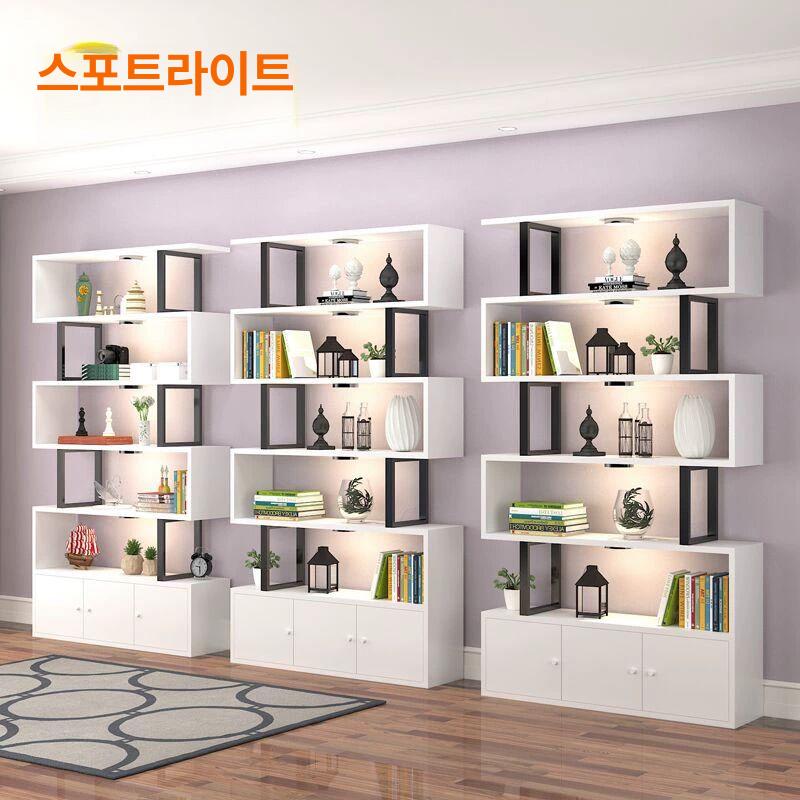 네일샵 진열대 단단한 매장 정리함 수납 조명 랙 장식장 업소용 쇼케이스 진열장 - 상세 이미지 2