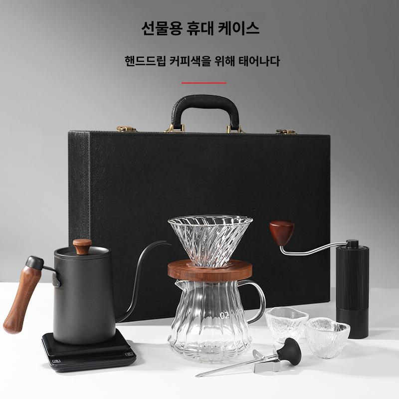 드립커피 커피드립세트 알루미늄 캠핑용 클래식 여행용 핸드드립세트 포트 가정용 - 상세 이미지 5