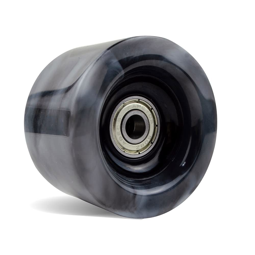 카페토스 블랙 앤 화이트 롤러 스케이트 휠, 60 40 mm, 88A 쿼드 휠 세트 베어링 포함 - 상품 이미지