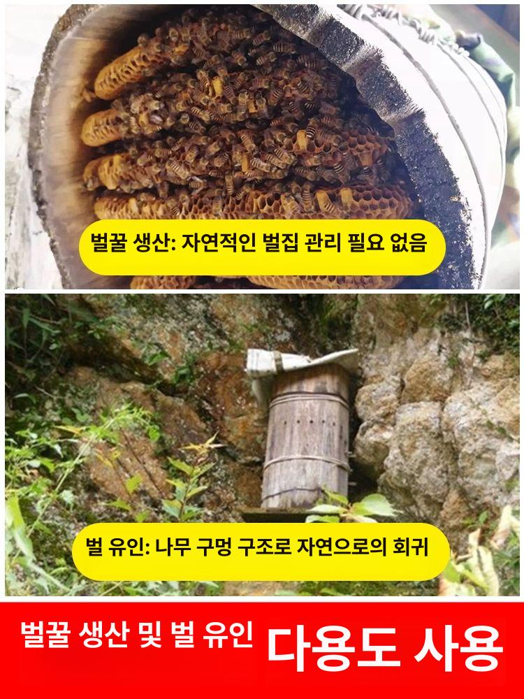 통나무 양봉 원형 소형 꿀벌통 벌집통 환태통 밀랍 통형 삼중 수직 토종벌통 개량 - 상세 이미지 3
